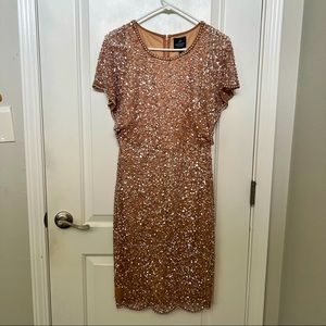 Adrianna Papell size 8 shimmer & pearl cocktail dress